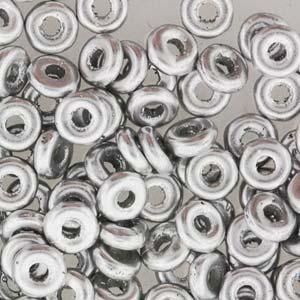 088004 O Beads 4x1mm Aluminum Silver 10gms