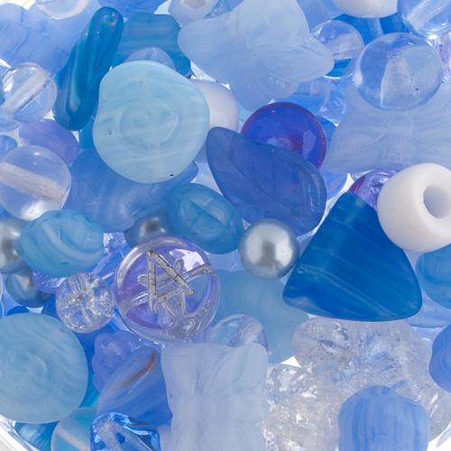 2300014 Czech Glass Mix Blue Washed