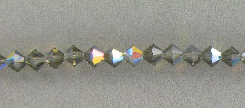 27122541 Preciosa Black Diamond Ab 4mm, 31 Beads