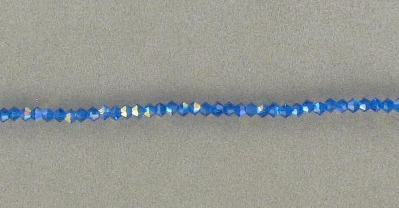 27152531 Preciosa Blue Capri Ab 3mm 42 Beads