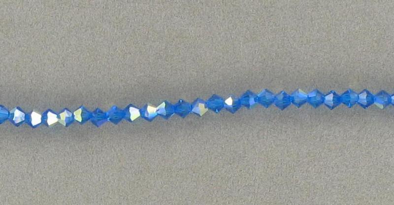 27152541 Preciosa Blue Capri Ab 4mm 31 Beads